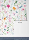 Watercolor Floral Wallpaper, Seamless Pattern Mural, Oversized Custom Size Wall Art, Non - Woven, Non - Adhesive, Modern Wall Paper, Removable - Adawall Wallpaper - Registered Trade Accounts Only, Wallpaper Wholesale Account - W77853 - Adawall Wholesale - Wallpaper Wholesaler