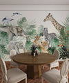 Watercolor Safari Wallpaper, Animals Mural, Oversized Custom Size Wall Art, Non - Woven, Non - Adhesive, Modern Wall Paper, Removable - Adawall Wallpaper - Registered Trade Accounts Only, Wallpaper Wholesale Account - W78091 - Adawall Wholesale - Wallpaper Wholesaler