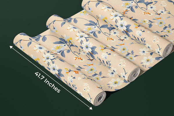 Watercolor Wildflowers Wallpaper, Seamless Pattern Mural, Oversized Custom Size Wall Art, Non - Woven, Non - Adhesive, Modern Wall Paper, Removable - Adawall Wallpaper - Registered Trade Accounts Only, Wallpaper Wholesale Account - W78079 - Adawall Wholesale - Wallpaper Wholesaler