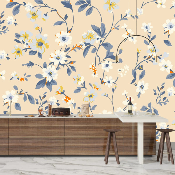 Watercolor Wildflowers Wallpaper, Seamless Pattern Mural, Oversized Custom Size Wall Art, Non - Woven, Non - Adhesive, Modern Wall Paper, Removable - Adawall Wallpaper - Registered Trade Accounts Only, Wallpaper Wholesale Account - W78079 - Adawall Wholesale - Wallpaper Wholesaler