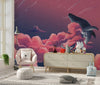 Whales in the Sky Wallpaper, Pink Clouds Mural, Oversized Custom Size Wall Art, Non - Woven, Non - Adhesive, Modern Wall Paper, Removable - Adawall Wallpaper - Registered Trade Accounts Only, Wallpaper Wholesale Account - W77839 - Adawall Wholesale - Wallpaper Wholesaler