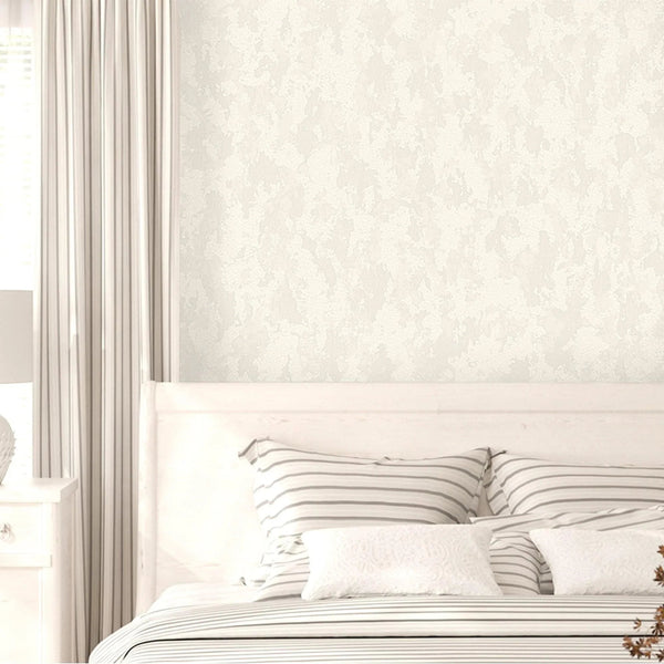 White Deep Embossed Wallpaper, Cream Solid Color Plain Elegant Sparkling Glittering Wallcovering, Easy Clean, Abstract, Plain, Non - Woven - Adawall Wallpaper - Registered Trade Accounts Only, Wallpaper Wholesale Account - 1402-1 - Adawall Wholesale - Wallpaper Wholesaler