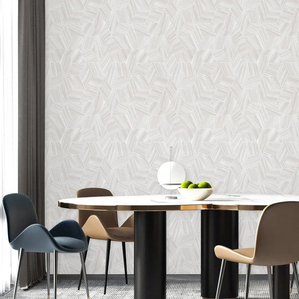 White Large Hexagon Embossed Wallpaer, Elegant Geometric Shapes Honeycomb Wallcovering - Adawall Wallpaper - Registered Trade Accounts Only, Wallpaper Wholesale Account - 1211-4 - Adawall Wholesale - Wallpaper Wholesaler