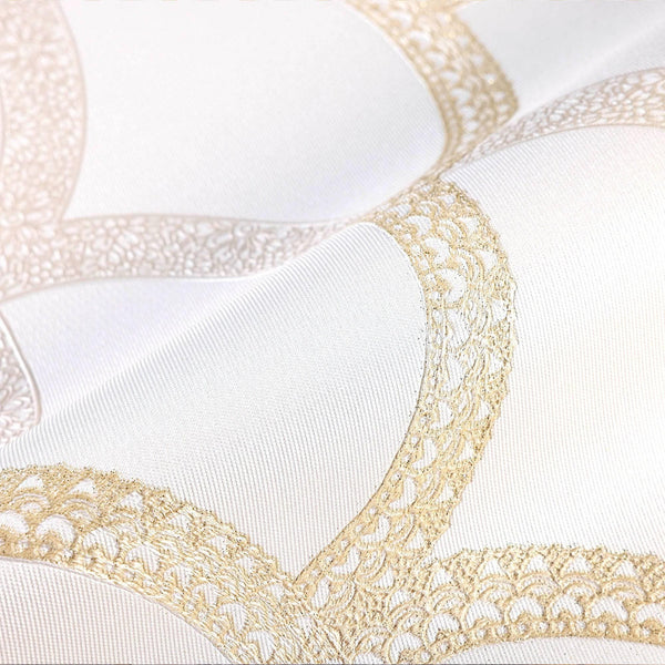 White Luxury Fish Scale Deep Embossed Wallpaper, 3D Textured Lace Patterns, Thick Wallcovering - Walloro High End Wallcoverings & More