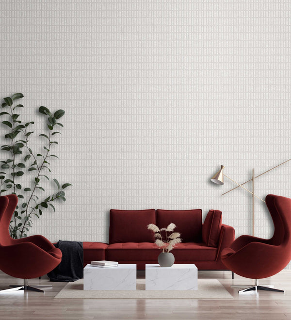 White Muse Grid Texture Wallpaper, Textured Wallpaper, Modern & Minimalist Wall Covering, Modern Look Neutral Colors Glittering Wall Decor - Adawall Wallpaper -Registered Trade Accounts Only, Wallpaper Wholesale Account - 25102-1 - Adawall Wholesale - Wallpaper Wholesaler