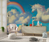 White Unicorn Wallpaper, Fluffy Clouds Mural, Oversized Custom Size Wall Art, Non - Woven, Non - Adhesive, Modern Wall Paper, Removable - Adawall Wallpaper - Registered Trade Accounts Only, Wallpaper Wholesale Account - W77829 - Adawall Wholesale - Wallpaper Wholesaler