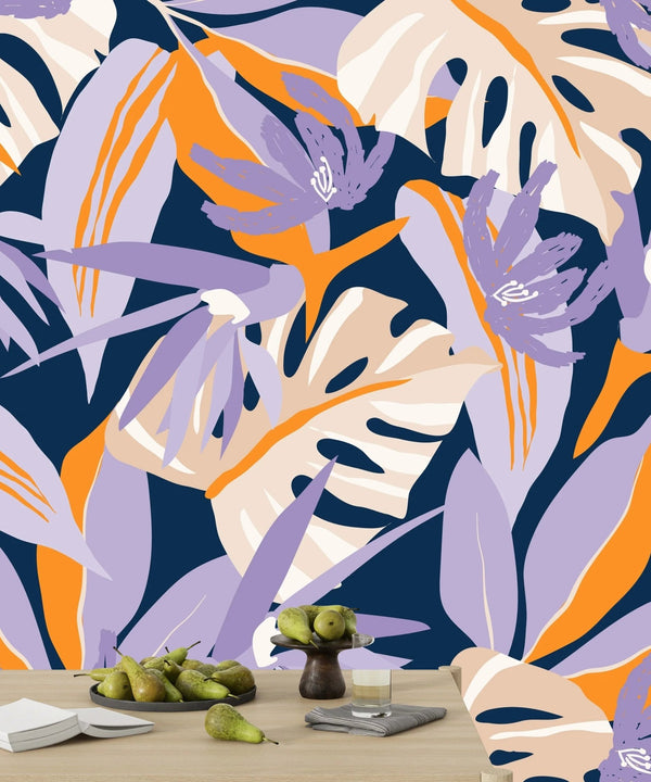 Wild Bright Tropical Wallpaper, Seamless Pattern Mural, Oversized Custom Size Wall Art, Non - Woven, Non - Adhesive, Modern Wall Paper, Removable - Adawall Wallpaper - Registered Trade Accounts Only, Wallpaper Wholesale Account - W77960 - Adawall Wholesale - Wallpaper Wholesaler