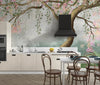 Willow Tree Wallpaper, Pink Flowers Mural, Oversized Custom Size Wall Art, Non - Woven, Non - Adhesive, Modern Wall Paper, Removable - Adawall Wallpaper - Registered Trade Accounts Only, Wallpaper Wholesale Account - W77515 - Adawall Wholesale - Wallpaper Wholesaler