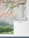 Willow Tree Wallpaper, Pink Flowers Mural, Oversized Custom Size Wall Art, Non - Woven, Non - Adhesive, Modern Wall Paper, Removable - Adawall Wallpaper - Registered Trade Accounts Only, Wallpaper Wholesale Account - W77515 - Adawall Wholesale - Wallpaper Wholesaler