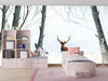 Winter Forest Wallpaper, Deer Mural, Oversized Custom Size Wall Art, Non - Woven, Non - Adhesive, Modern Wall Paper, Removable - Adawall Wallpaper - Registered Trade Accounts Only, Wallpaper Wholesale Account - W78162 - Adawall Wholesale - Wallpaper Wholesaler