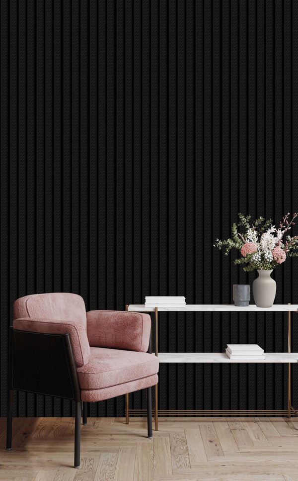 Zigzag Black Wall Panel, PS Wall Home Decoration Panel - Premium Quality - Adawall Wallpaper - Registered Trade Accounts Only, Wallpaper Wholesale Account - APS501 - Adawall Wholesale - Wallpaper Wholesaler