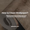 How to Clean Wallpaper: Proven Methods for Removing Stains from Embossed Wallpaper | Adawall Guide - Adawall Wallpaper -Registered Trade Accounts Only, Wallpaper Wholesale Account