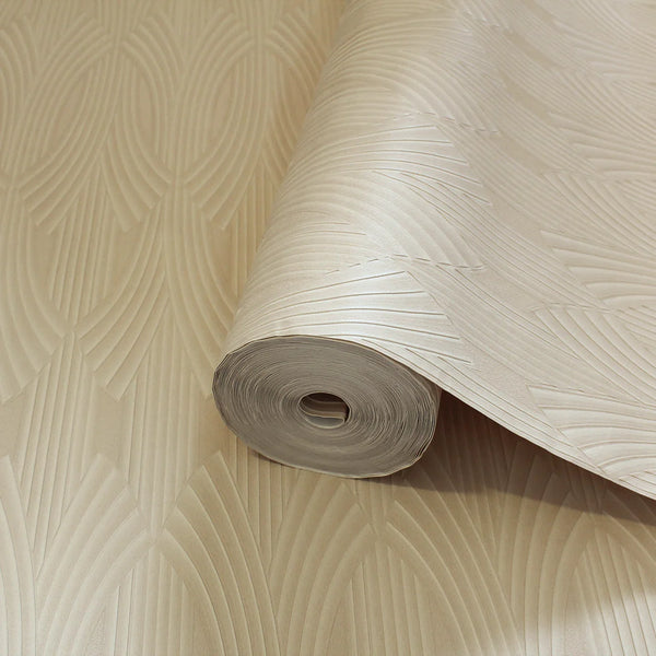 Yellow-toned Patterned Wallpaper, Textured Wallpaper,Natural Wallpaper, Modern & Minimalist Wall Covering,Modern Look Neutral Colors Glittering Wallcovering