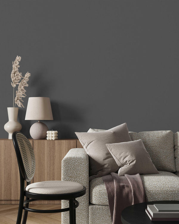 Charcoal Gray Wallpaper, Matte Gray Wallpaper, Modern & Minimalist Wall Covering,Modern Look Neutral Colors Glittering Wallcovering