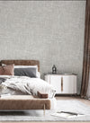 Gray Muse Brush Stroke Textured Wallpaper, Modern Minimalist Wall Covering, Neutral Shimmer Wall Decor