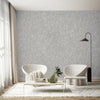 Gray Muse Plaster Texture Wallpaper, Natural Wallpaper, Modern & Minimalist Wall Covering, Modern Look Neutral Colors Glittering Wallcovering