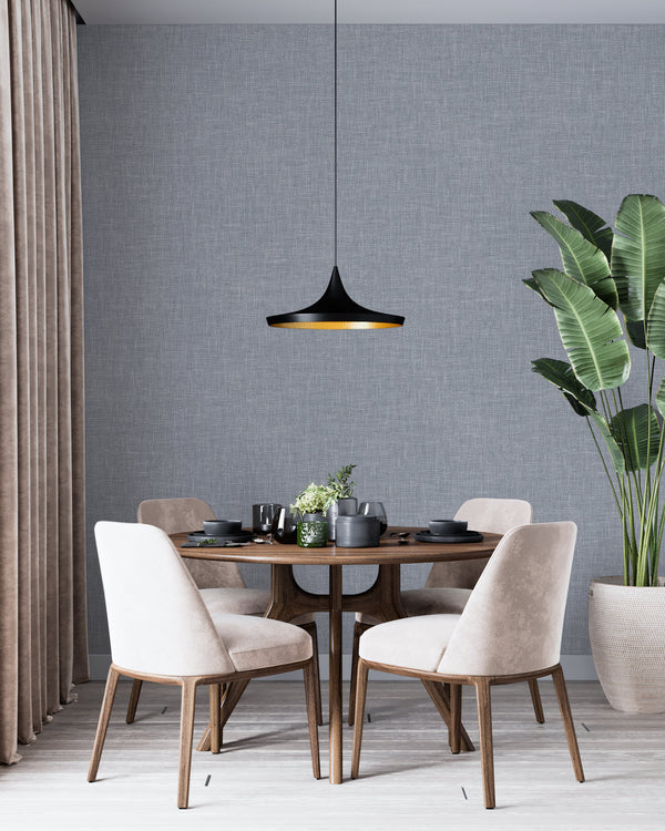 Gray Muse Linen Texture Wallpaper, Natural Wallpaper, Modern & Minimalist Wall Covering, Modern Look Neutral Colors Glittering Wallcovering