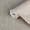 Beige Muse Linen Texture Wallpaper, Natural Wallpaper, Modern & Minimalist Wall Covering, Modern Look Neutral Colors Glittering Wallcovering