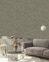 Green-Beige Muse Crosshatch Texture Wallpaper, Natural Wallpaper, Modern & Minimalist Wall Covering, Modern Look Neutral Colors Glittering Wallcovering