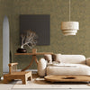 Green-Gold Muse Venetian Plaster Wallpaper, Natural Wallpaper, Modern & Minimalist Wall Covering, Modern Look Neutral Colors Glittering Wallcovering