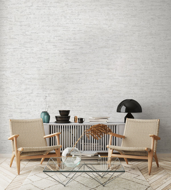 Light Gray Muse Stucco Texture Wallpaper, Natural Wallpaper, Modern & Minimalist Wall Covering, Modern Look Neutral Colors Glittering Wall Cover