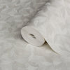 Light Gray Leaf Pattern Wallpaper, Natural Wallpaper, Modern & Minimalist Wall Covering, Modern Look Neutral Colors Glittering Wallcovering