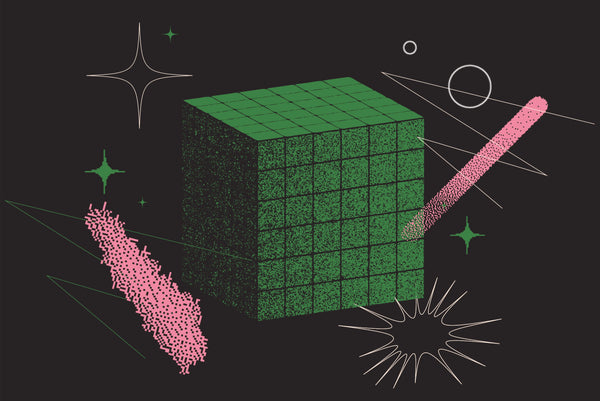 Green Cube Wallpaper, Abstract Geometric Shapes Mural, Oversized Custom Size Wall Art, Non-Woven, Non-Adhesive, Modern Wall Paper, Removable