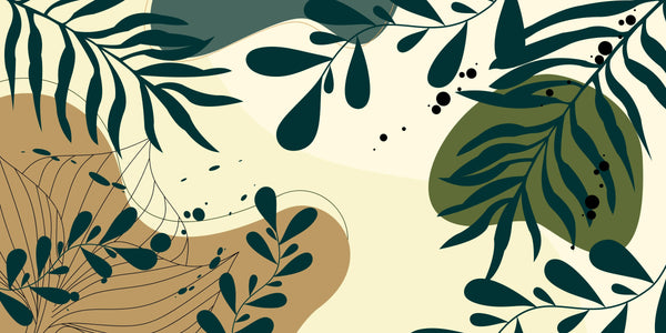 Abstract Wall Decor Wallpaper, Leaf Mural, Oversized Custom Size Wall Art, Non-Woven, Non-Adhesive, Modern Wall Paper, Removable