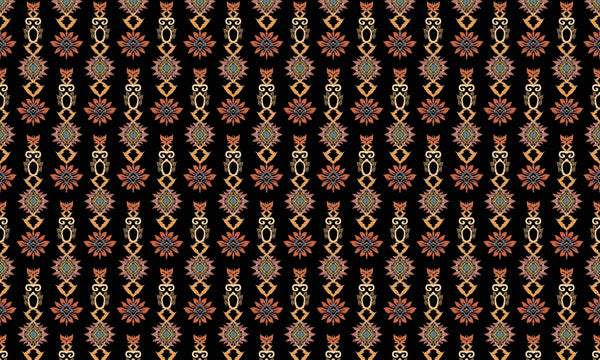 Vintage Design Wallpaper, Seamless Pattern Mural, Oversized Custom Size Wall Art, Non-Woven, Non-Adhesive, Modern Wall Paper, Removable