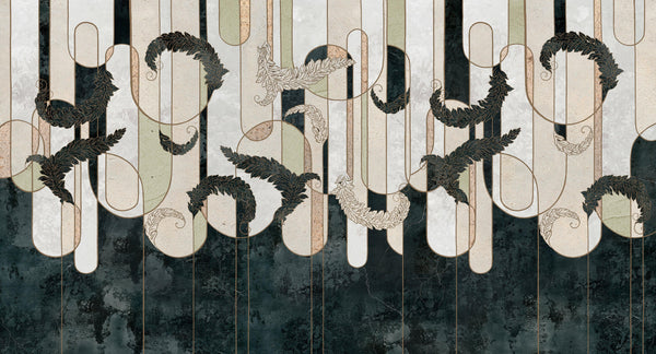 Classic Baroque Wallpaper, Geometric Mural, Oversized Custom Size Wall Art, Non-Woven, Non-Adhesive, Modern Wall Paper, Removable