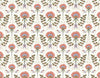 Floral Wallpaper, Boho Mural, Oversized Custom Size Wall Art, Non-Woven, Non-Adhesive, Modern Wall Paper, Removable