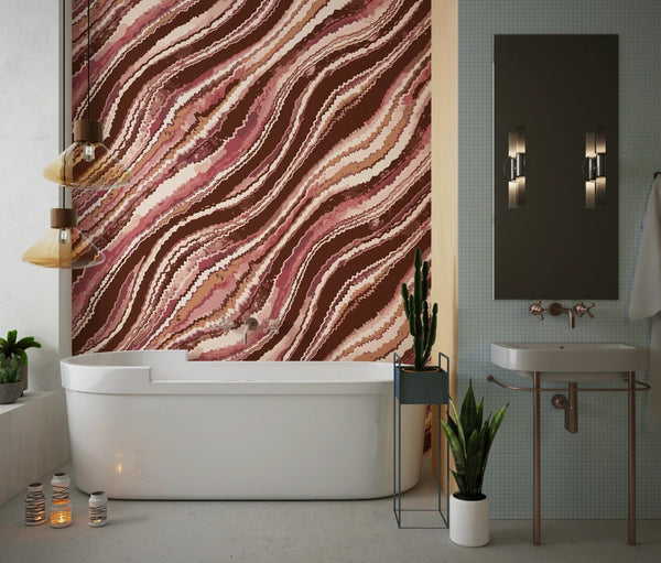 Abstract Art Wallpaper, Stripes Mural, Oversized Custom Size Wall Art, Non - Woven, Non - Adhesive, Modern Wall Paper, Removable - Adawall Wallpaper - Registered Trade Accounts Only, Wallpaper Wholesale Account - W78003 - Adawall Wholesale - Wallpaper Wholesaler
