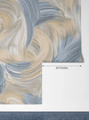 Abstract Blue and Beige Wallpaper, Seamless Pattern Mural, Oversized Custom Size Wall Art, Non - Woven, Non - Adhesive, Modern Wall Paper, Removable - Adawall Wallpaper - Registered Trade Accounts Only, Wallpaper Wholesale Account - W77962 - Adawall Wholesale - Wallpaper Wholesaler