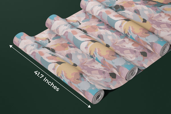 Abstract Colorful Wallpaper, Watercolor Mural, Oversized Custom Size Wall Art, Non - Woven, Non - Adhesive, Modern Wall Paper, Removable - Adawall Wallpaper - Registered Trade Accounts Only, Wallpaper Wholesale Account - W78002 - Adawall Wholesale - Wallpaper Wholesaler