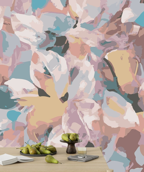 Abstract Colorful Wallpaper, Watercolor Mural, Oversized Custom Size Wall Art, Non - Woven, Non - Adhesive, Modern Wall Paper, Removable - Adawall Wallpaper - Registered Trade Accounts Only, Wallpaper Wholesale Account - W78002 - Adawall Wholesale - Wallpaper Wholesaler