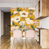 Abstract Floral, Yellow Background Wallpaper, Seamless Pattern Mural, Oversized Custom Size Wall Art, Non - Woven, Non - Adhesive, Modern Wall Paper, Removable - Adawall Wallpaper - Registered Trade Accounts Only, Wallpaper Wholesale Account - W78082 - Adawall Wholesale - Wallpaper Wholesaler