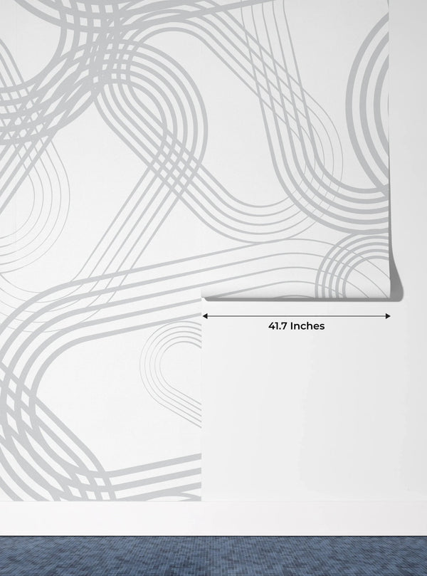 Abstract Gray Lines Wallpaper, Seamless Pattern Mural, Oversized Custom Size Wall Art, Non - Woven, Non - Adhesive, Modern Wall Paper, Removable - Adawall Wallpaper - Registered Trade Accounts Only, Wallpaper Wholesale Account - W78193 - Adawall Wholesale - Wallpaper Wholesaler