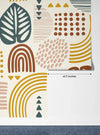 Abstract Leaves and Geometric Shapes Wallpaper, Seamless Pattern Mural, Oversized Custom Size Wall Art, Non - Woven, Non - Adhesive, Modern Wall Paper, Removable - Adawall Wallpaper - Registered Trade Accounts Only, Wallpaper Wholesale Account - W78065 - Adawall Wholesale - Wallpaper Wholesaler