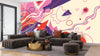 Abstract Shapes Wallpaper, Purple and Pink Mural, Oversized Custom Size Wall Art, Non - Woven, Non - Adhesive, Modern Wall Paper, Removable - Adawall Wallpaper - Registered Trade Accounts Only, Wallpaper Wholesale Account - W77621 - Adawall Wholesale - Wallpaper Wholesaler