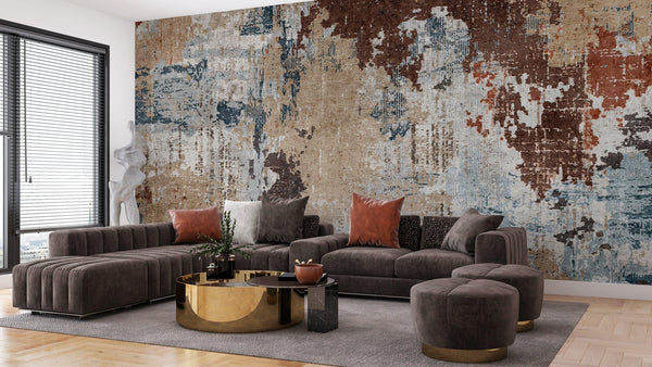 Abstract Vintage Wallpaper, Retro Texture Mural, Oversized Custom Size Wall Art, Non - Woven, Non - Adhesive, Modern Wall Paper, Removable - Adawall Wallpaper - Registered Trade Accounts Only, Wallpaper Wholesale Account - W78218 - Adawall Wholesale - Wallpaper Wholesaler