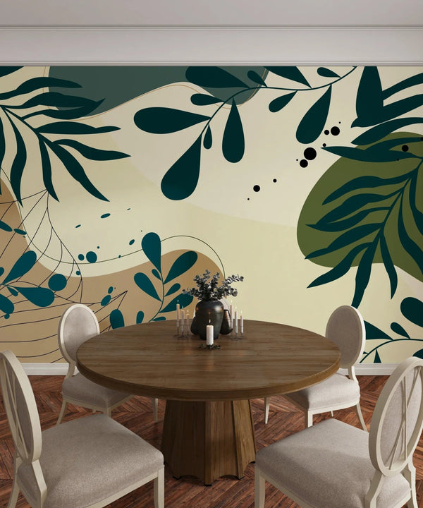 Abstract Wall Decor Wallpaper, Leaf Mural, Oversized Custom Size Wall Art, Non - Woven, Non - Adhesive, Modern Wall Paper, Removable - Adawall Wallpaper - Registered Trade Accounts Only, Wallpaper Wholesale Account - W77744 - Adawall Wholesale - Wallpaper Wholesaler