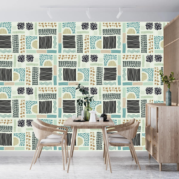 African Ethnic Wallpaper, Seamless Pattern Mural, Oversized Custom Size Wall Art, Non - Woven, Non - Adhesive, Modern Wall Paper, Removable - Adawall Wallpaper - Registered Trade Accounts Only, Wallpaper Wholesale Account - W77675 - Adawall Wholesale - Wallpaper Wholesaler