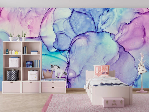 Alcohol Ink Colors Wallpaper, Abstract Mural, Oversized Custom Size Wall Art, Non - Woven, Non - Adhesive, Modern Wall Paper, Removable - Adawall Wallpaper - Registered Trade Accounts Only, Wallpaper Wholesale Account - W77623 - Adawall Wholesale - Wallpaper Wholesaler