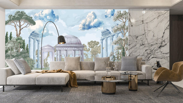 Ancient Roman Architecture Wallpaper, Garden Mural, Oversized Custom Size Wall Art, Non - Woven, Non - Adhesive, Modern Wall Paper, Removable - Adawall Wallpaper - Registered Trade Accounts Only, Wallpaper Wholesale Account - W77759 - Adawall Wholesale - Wallpaper Wholesaler