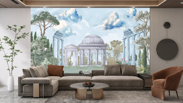 Ancient Roman Architecture Wallpaper, Garden Mural, Oversized Custom Size Wall Art, Non - Woven, Non - Adhesive, Modern Wall Paper, Removable - Adawall Wallpaper - Registered Trade Accounts Only, Wallpaper Wholesale Account - W77759 - Adawall Wholesale - Wallpaper Wholesaler