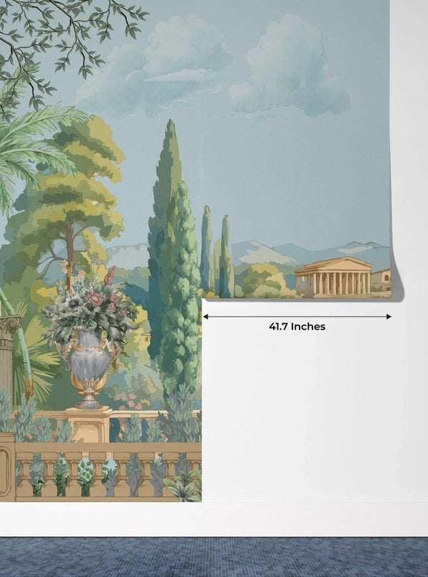 Ancient Roman Garden Wallpaper, Palace Fountain Mural, Oversized Custom Size Wall Art, Non - Woven, Non - Adhesive, Modern Wall Paper, Removable - Adawall Wallpaper - Registered Trade Accounts Only, Wallpaper Wholesale Account - W77761 - Adawall Wholesale - Wallpaper Wholesaler