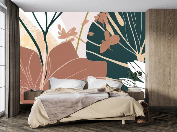 Art Flowers Wallpaper, Oil Painting Mural, Oversized Custom Size Wall Art, Non - Woven, Non - Adhesive, Modern Wall Paper, Removable - Adawall Wallpaper - Registered Trade Accounts Only, Wallpaper Wholesale Account - W77726 - Adawall Wholesale - Wallpaper Wholesaler