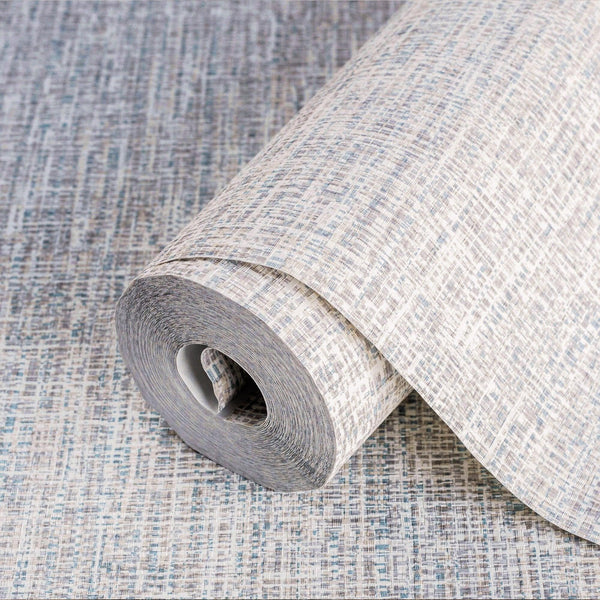 Basket Weave Woven Textile Wallpaper, Beige, Blue Realistic 3D Textured Fabric Linen Multi - Color Wallcovering - Adawall Wallpaper - Registered Trade Accounts Only, Wallpaper Wholesale Account - 1111-2 - Adawall Wholesale - Wallpaper Wholesaler