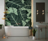 Luxury Nature Wallpaper, Green Leaves Mural, Oversized Custom Size Wall Art, Non-Woven, Non-Adhesive, Modern Wall Paper, Removable