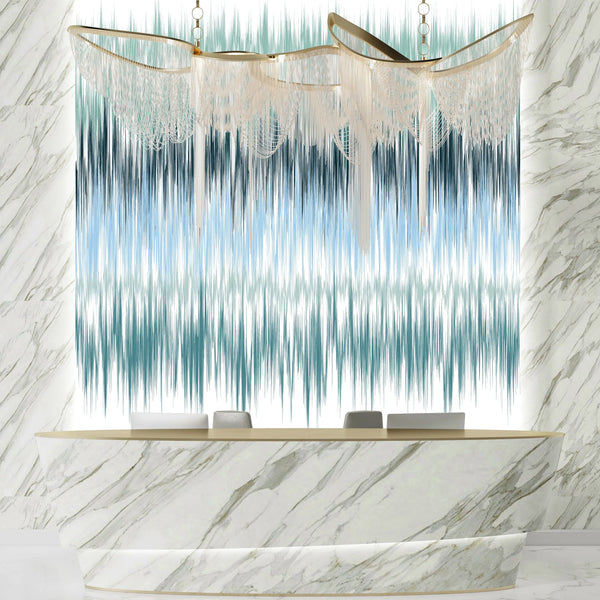 Abstract Wallpaper, Watercolor Stripe Mural, Oversized Custom Size Wall Art, Non-Woven, Non-Adhesive, Modern Wall Paper, Removable